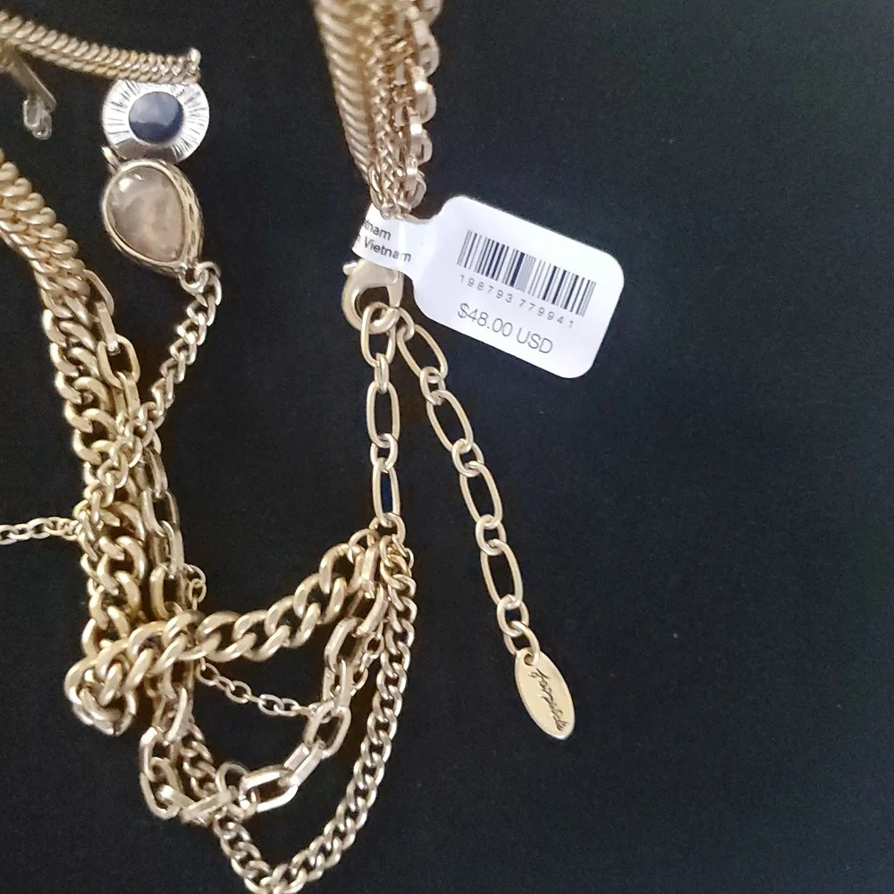 Free People Zella Layered Necklace/Gold - Picture 10 of 11